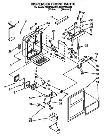 Dispenser front