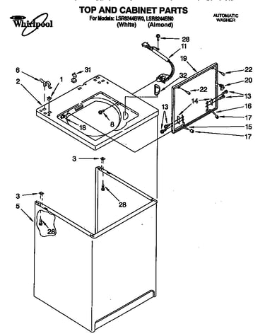 Top and cabinet