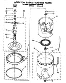 Agitator, basket and tub