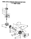 Brake, clutch, gearcase, motor and pump