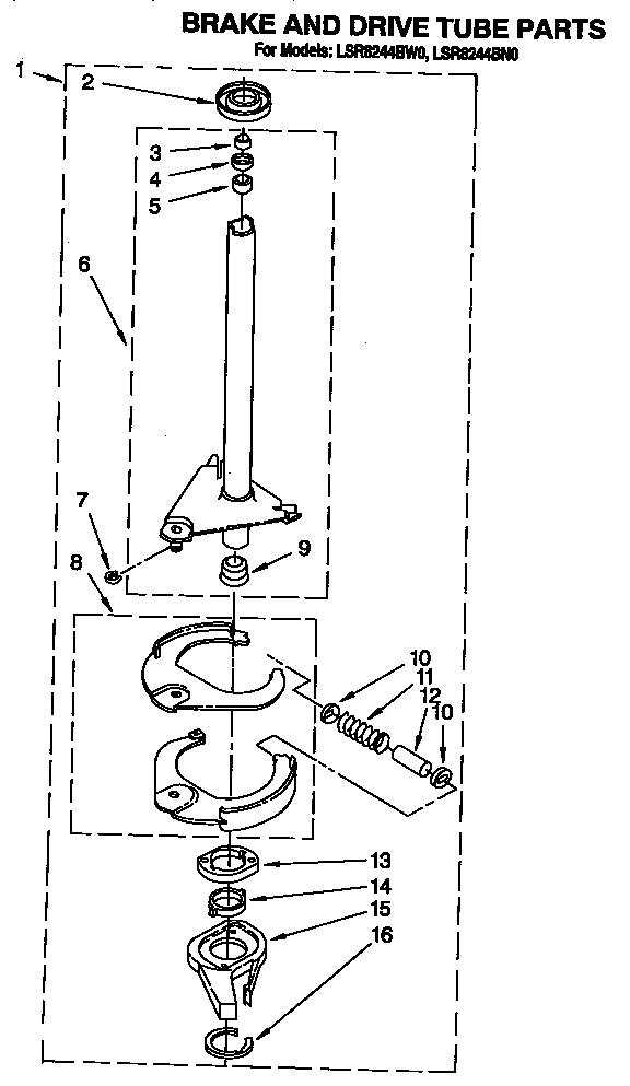 Brake and drive tube