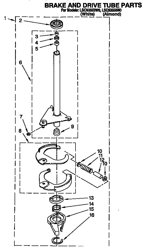 Brake and drive tube