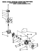 Brake, clutch, gearcase, motor and pump