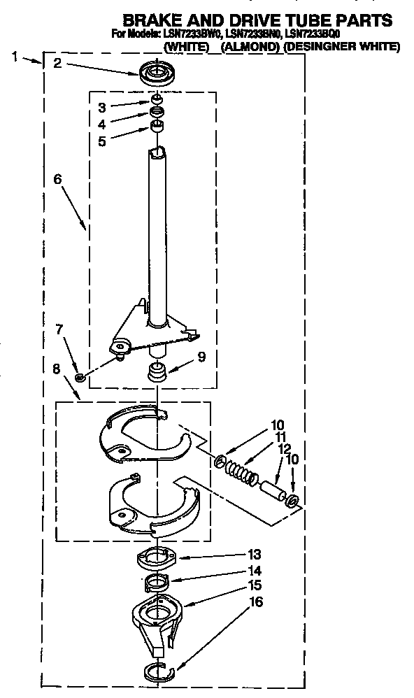 Brake and drive tube