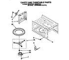 Whirlpool RM280PXAQ1 cavity and turntable diagram