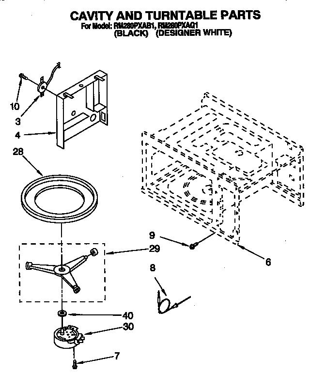 Cavity and turntable