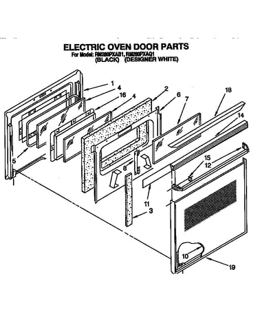 Electric oven door
