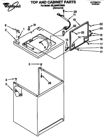 Top and cabinet