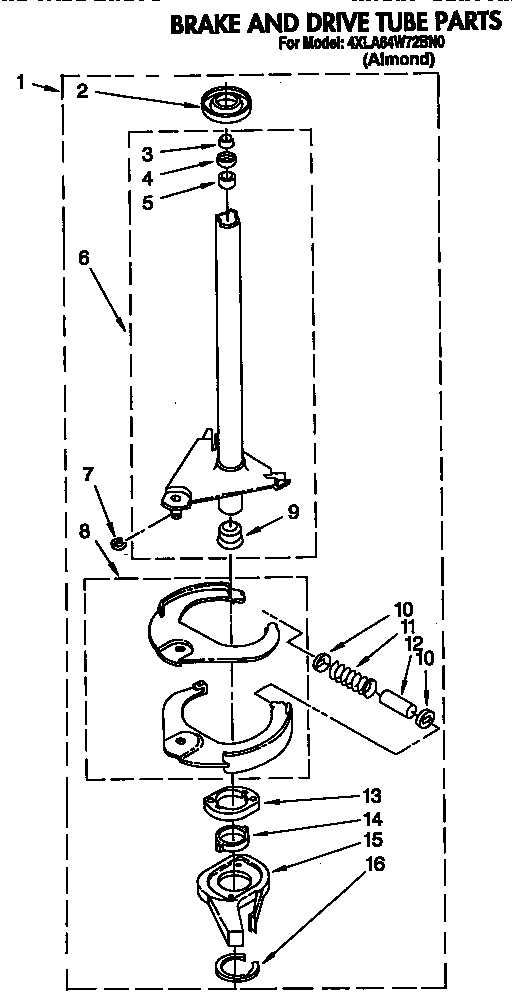 BRAKE AND DRIVE TUBE