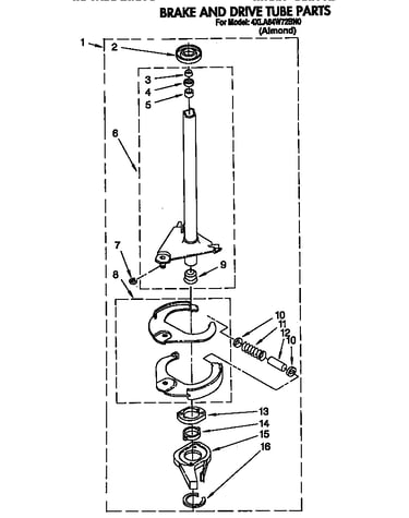 Brake and drive tube
