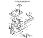 Whirlpool SF3000SRW6 cooktop and manifold diagram