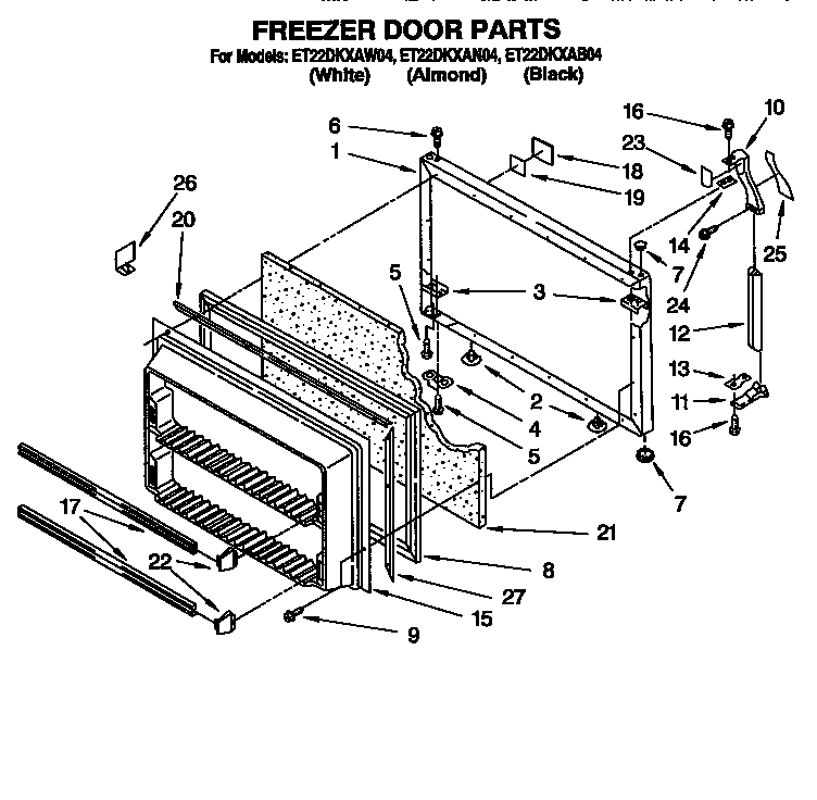 Freezer door