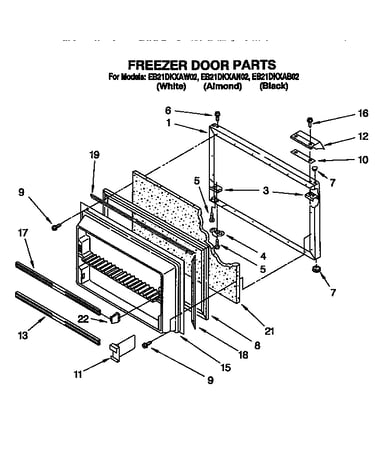 Freezer door