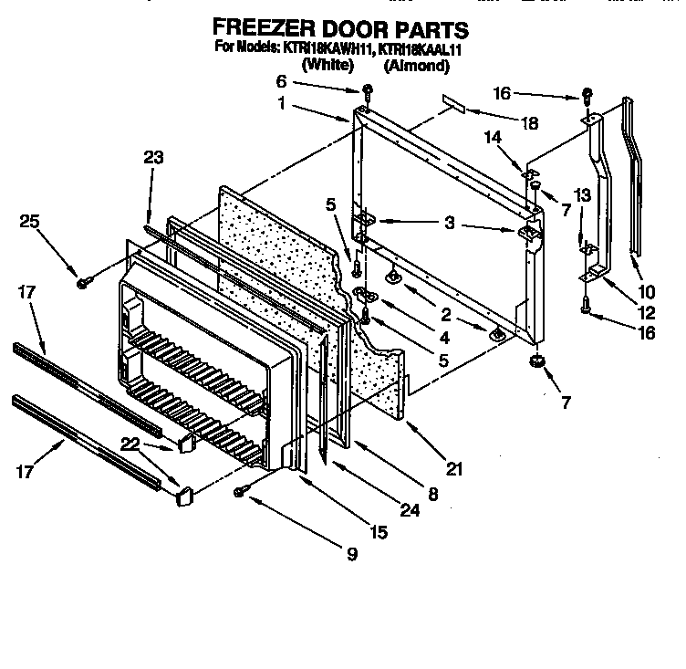 Freezer door
