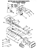 Motor and ice container