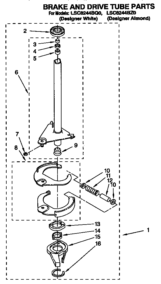 Brake and drive tube