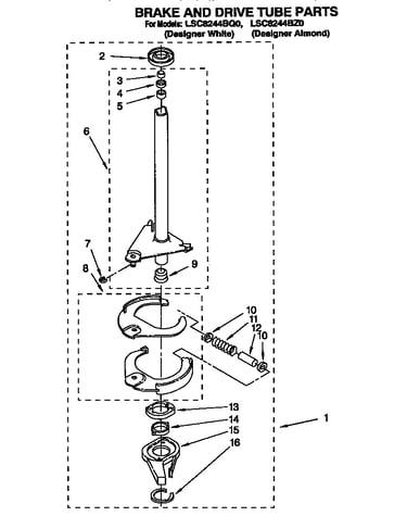 Brake and drive tube