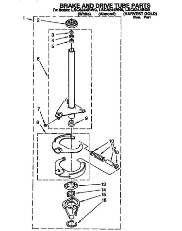 Brake and drive tube