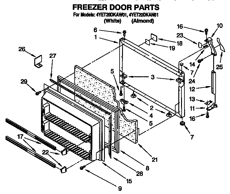 Freezer door