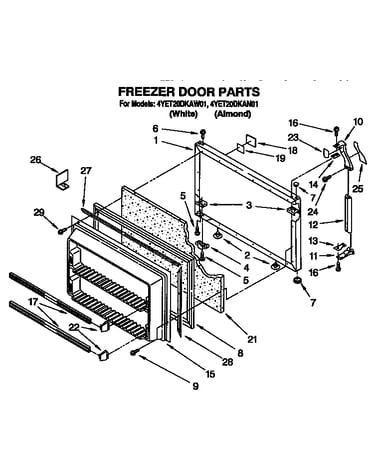 Freezer door