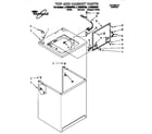 Whirlpool LLV8233BW0 top and cabinet diagram