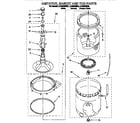 Whirlpool LLV8233BN0 agitator, basket and tub diagram