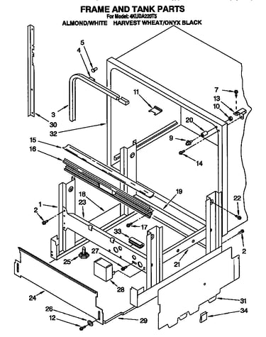 Frame and tank