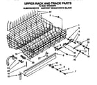 KitchenAid 4KUDA220T5 upper rack and track diagram
