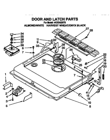 Door and latch