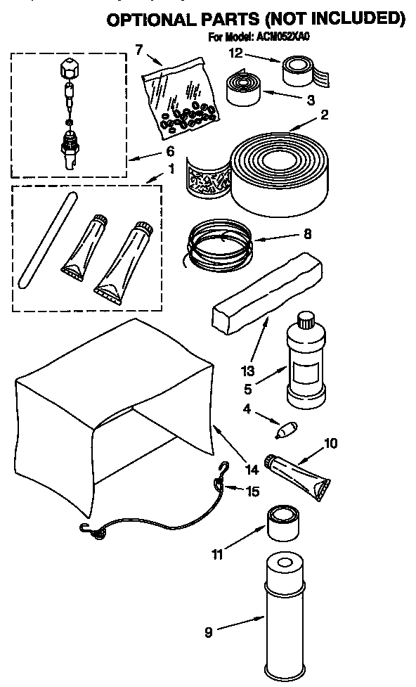 OPTIONAL PARTS (NOT INCLUDED)