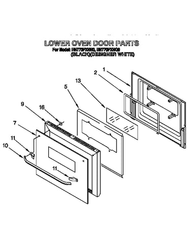 Lower oven door