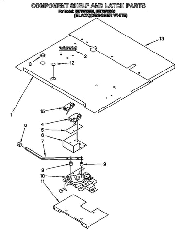 Component shelf and latch