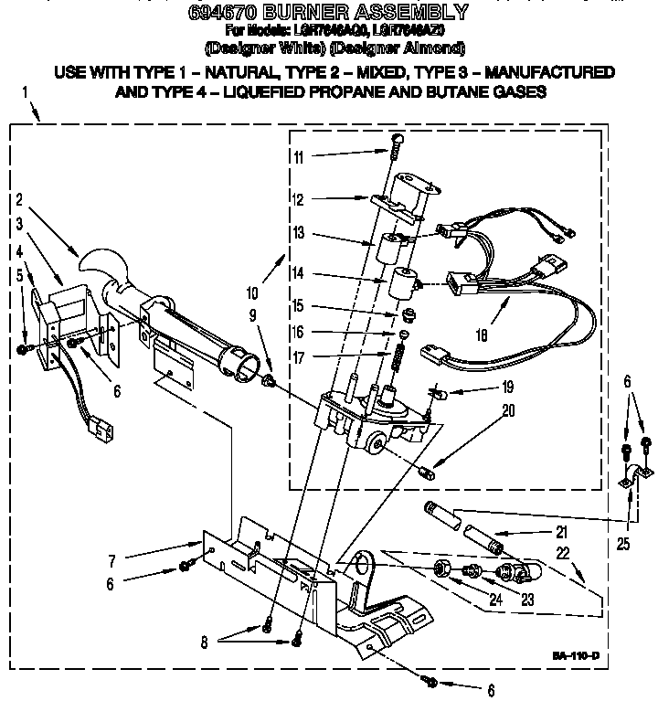 694670 BURNER ASSEMBLY