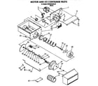 KitchenAid KSRB22QABL00 motor and ice container diagram