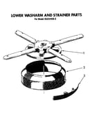 Lower wash arm and strainer