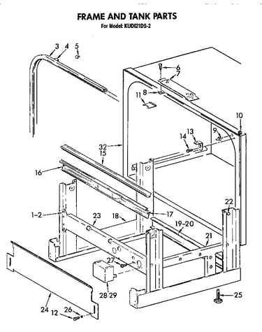 Frame and tank