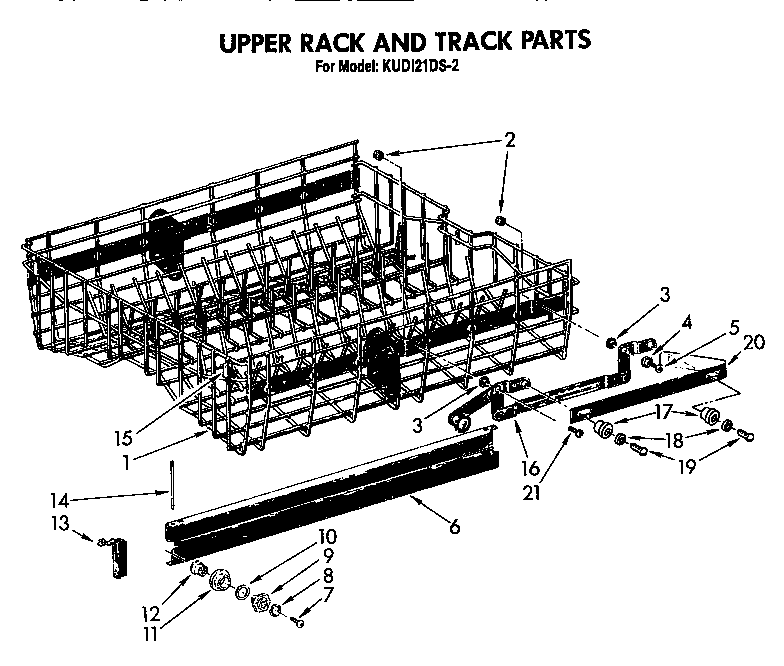Upper rack and track