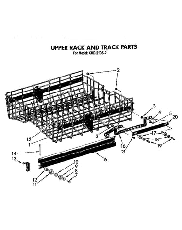Upper rack and track
