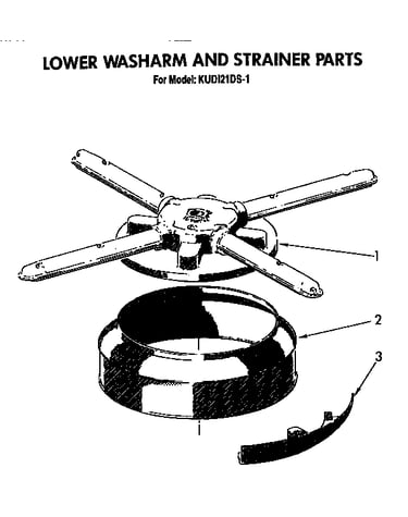 Lower wash arm and stainer
