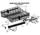 KitchenAid KUDI21DS1 upper rack and track diagram