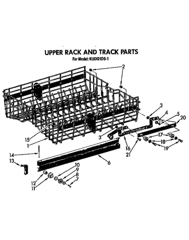 Upper rack and track