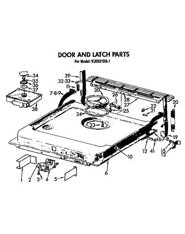 Door and latch