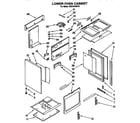 Whirlpool RS373PXWT0 lower oven cabinet diagram