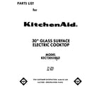 KitchenAid KECT305XWH0 front cover diagram