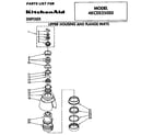 KitchenAid 4KCDS250S0 upper housing and flange parts diagram