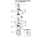 KitchenAid 4KCDS250S0 lower housing and motor parts diagram