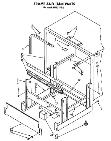 Frame and tank