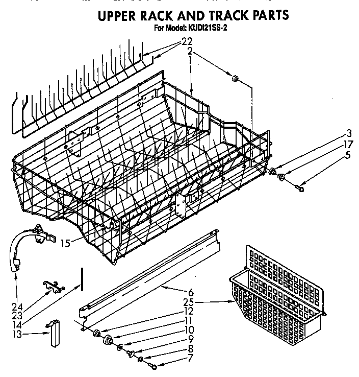 Upper rack and track