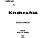 KitchenAid KTRF18KTAL00 front cover diagram