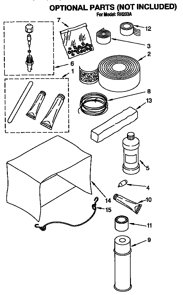 OPTIONAL PARTS (NOT INCLUDED)